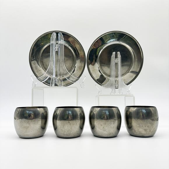 Vintage Auto Racing Trophy Cups Plates MCM Pewter Man Cave Decor Wilmot 1960s - Picture 11 of 13